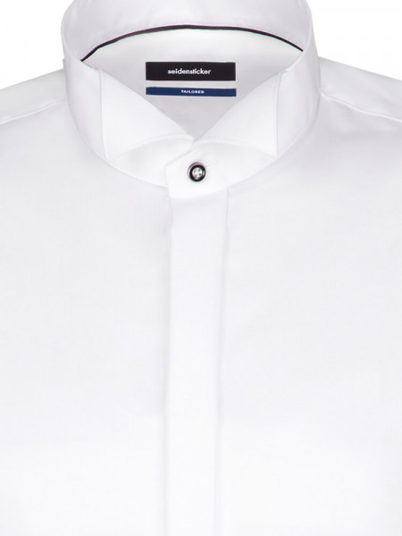 SEIDENSTICKER Tailored Fit Chemise Blanc Kläppchen Popeline - Vue 2