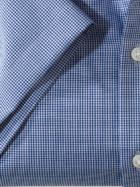 OLYMP Comfort Fit Chemise Bleu foncé New Kent Popeline - Vue 2