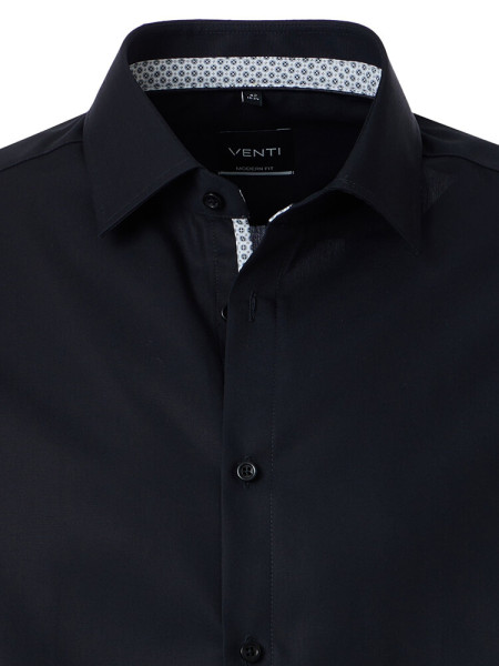 VENTI Comfort Fit Chemise Noir Kent Popeline - Vue 1