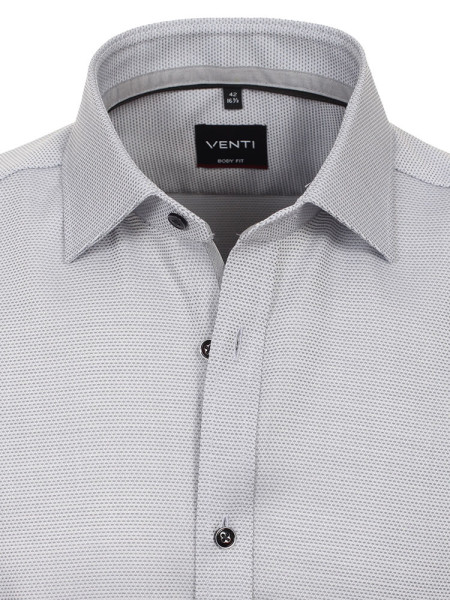 VENTI Slim Fit Chemise Gris Kent Easy Care  - Vue 1