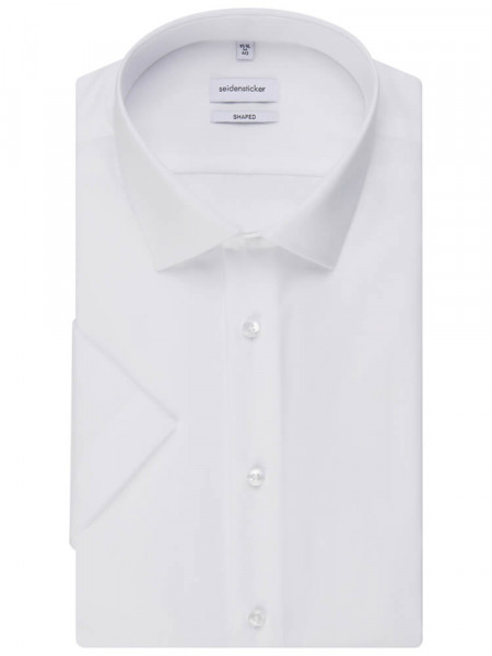 SEIDENSTICKER Tailored Fit Chemise Blanc Business Kent Popeline - Vue 4