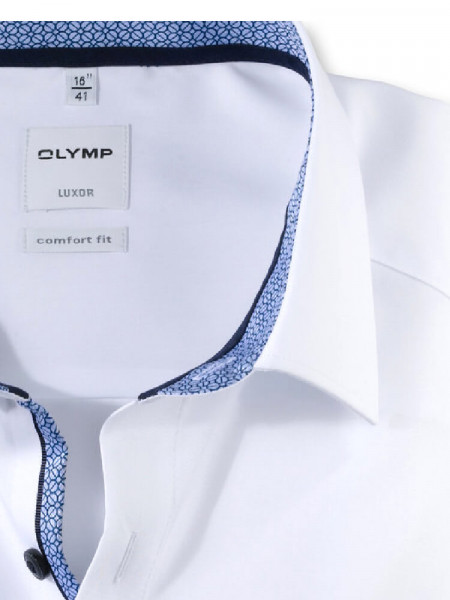 OLYMP Comfort Fit Chemise Blanc New Kent Popeline