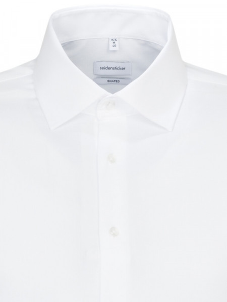 SEIDENSTICKER Tailored Fit Chemise Blanc Business Kent Struktur - Vue 2