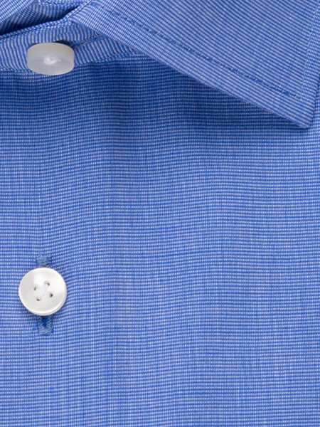 SEIDENSTICKER Tailored Fit Chemise Bleu moyen Business Kent Fil à Fil - Vue 3