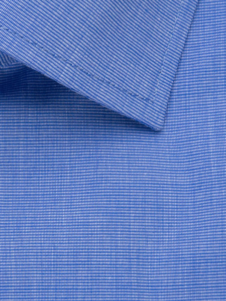 SEIDENSTICKER Regular Fit Chemise Bleu moyen Business Kent Fil à Fil - Vue 3