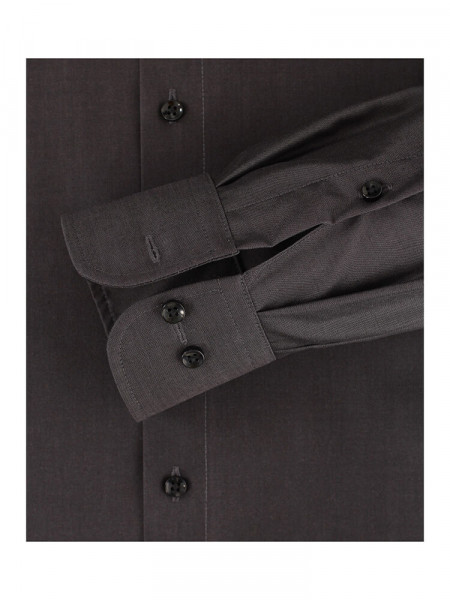 CASAMODA Comfort Fit Chemise Anthracite Kent Popeline - Vue 2