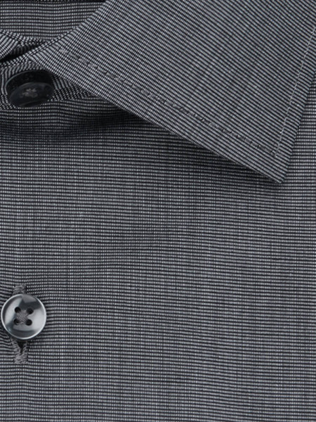 SEIDENSTICKER Tailored Fit Chemise Anthracite Business Kent Fil à Fil - Vue 3