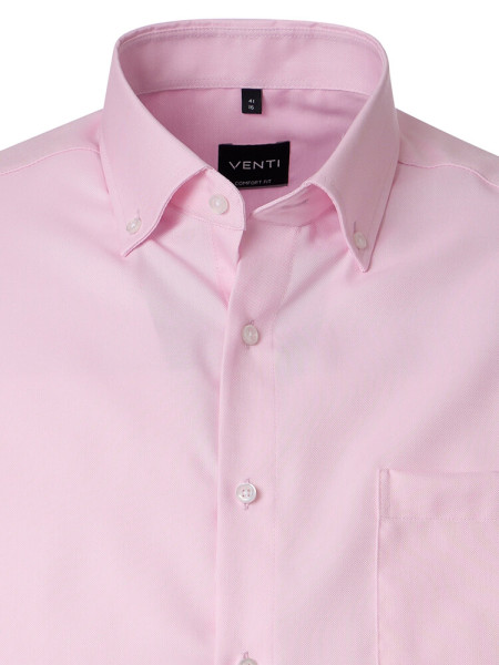 VENTI Comfort Fit Chemise Rosé Button-Down Fein Oxford - Vue 1
