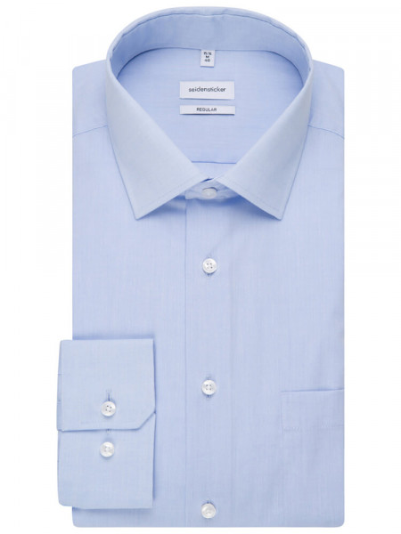 SEIDENSTICKER Regular Fit Chemise Bleu clair Business Kent Chambray - Vue 4