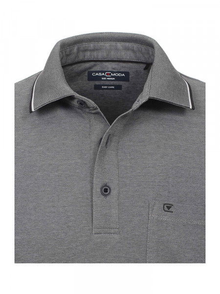 CASAMODA Polo Anthracite Piqué - Vue 1