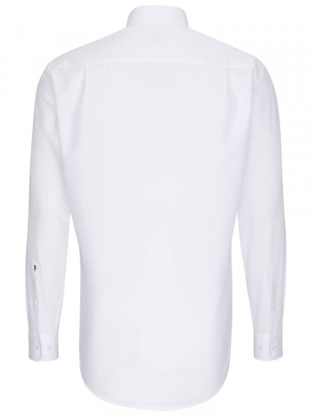 SEIDENSTICKER Regular Fit Chemise Blanc Button-Down Popeline