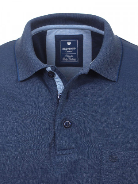REDMOND Polo Bleu foncé Piqué - Vue 1