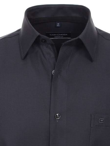 CASAMODA Comfort Fit Chemise Noir Kent Struktur - Vue 1