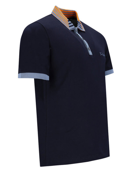 TOM RIPLEY Polo Marine Extrafeine Qualität - Vue 1