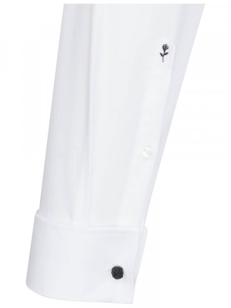 SEIDENSTICKER Slim Fit Chemise Blanc Business Kent Popeline - Vue 1