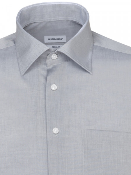 SEIDENSTICKER Regular Fit Chemise Gris Business Kent Chambray - Vue 2