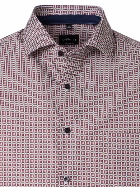 VENTI Comfort Fit Chemise Rouge Kent Popeline - Vue 1