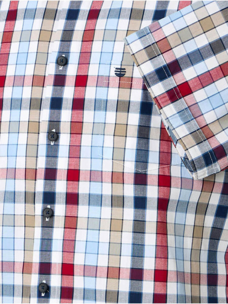 REDMOND Comfort Fit Chemise Rouge Kent Struktur - Vue 2