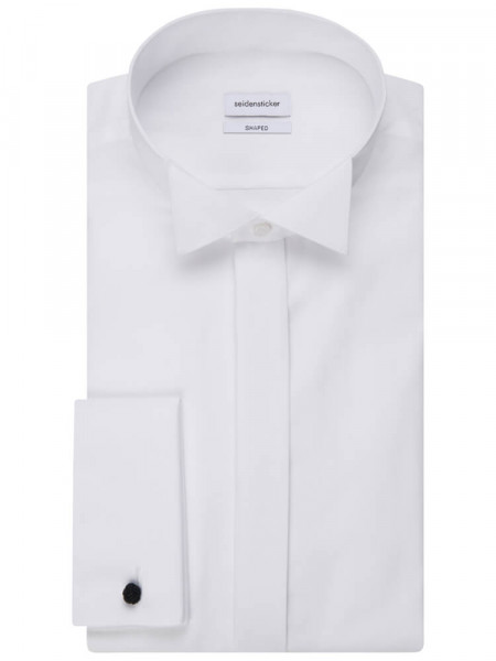 SEIDENSTICKER Tailored Fit Chemise Blanc Kläppchen Popeline - Vue 4