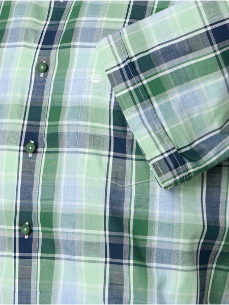 REDMOND Comfort Fit Chemise Vert Button-Down Hyperflex Dobby - Vue 2