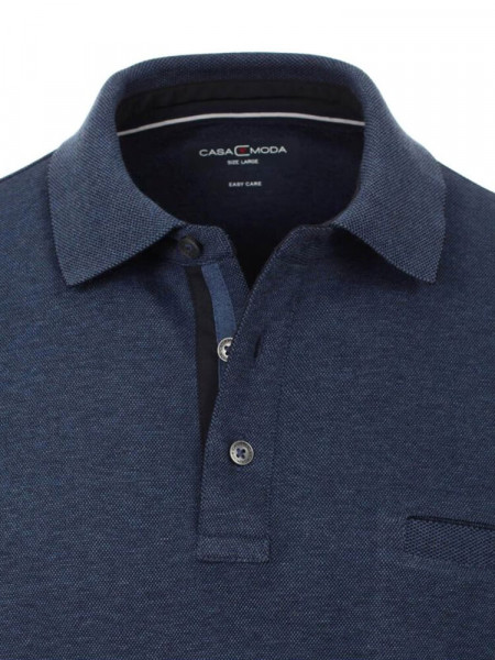 CASAMODA Polo Bleu moyen Piqué - Vue 1