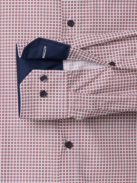 VENTI Regular Fit Chemise Rouge Kent Popeline - Vue 2