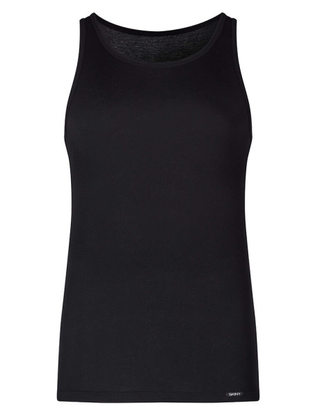 SKINY Regular Fit Noir Feinripp - Vue 1